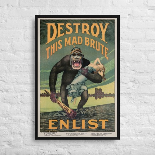 Aesthetic lithograph gorilla