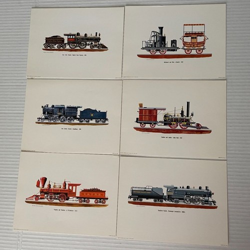 Railroad trains mcm 1963 litho - railroad,